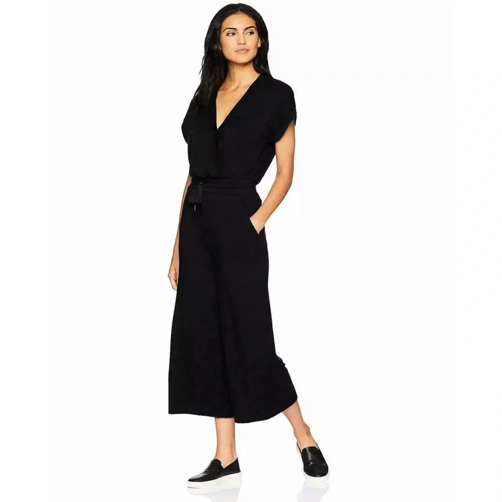 Splendid Active Surplice Jumpsuit Black - Picture 7 of 8